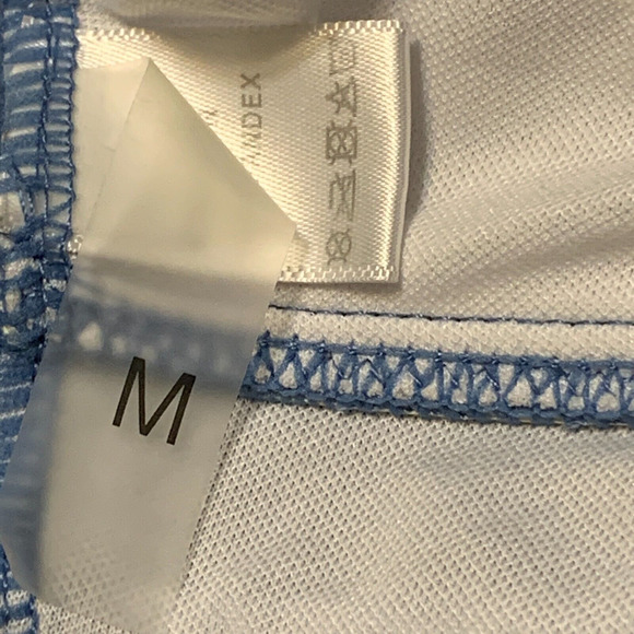 Women's Size Medium One-Piece Swimsuit Dusty Blue Deep V Neck Crisscross Back - Picture 5 of 7